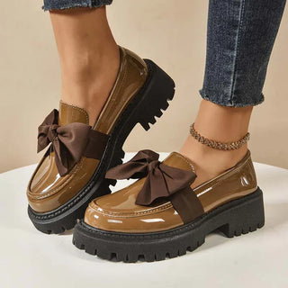 Mocasines De Plataforma Con Lazo Para Mujer | Violeta