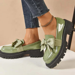 Mocasines De Plataforma Con Lazo Para Mujer | Violeta