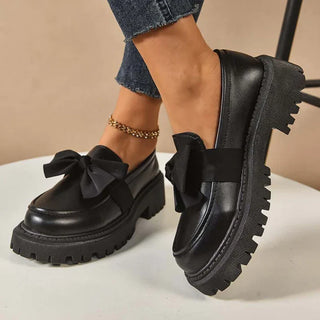 Mocasines De Plataforma Con Lazo Para Mujer | Violeta