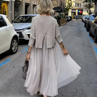 Valeria | Conjunto de Mujer de Dos Piezas con Vestido Largo Fluido