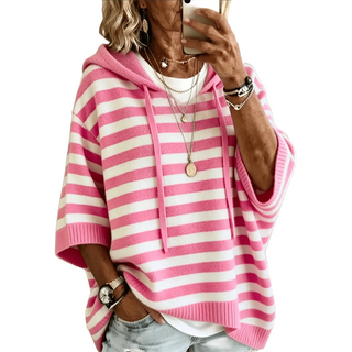 Roselva | Sudadera con capucha y rayas para mujer de corte holgado