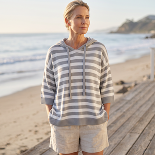 Roselva | Sudadera con capucha y rayas para mujer de corte holgado