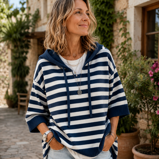 Roselva | Sudadera con capucha y rayas para mujer de corte holgado