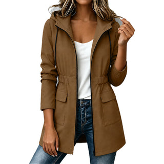 Larevia | Chaqueta de Mujer con Capucha y Cintura Ajustable