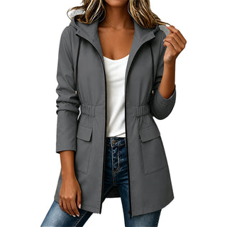Larevia | Chaqueta de Mujer con Capucha y Cintura Ajustable
