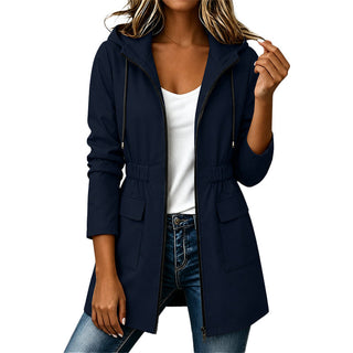 Larevia | Chaqueta de Mujer con Capucha y Cintura Ajustable