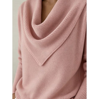 Serelle | Suéter de Mujer de Punto Acanalado con Cuello Tipo Cowl