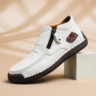 Ravellan | Zapatos de Hombre con Costuras Tipo Mocasín y Cierre Lateral