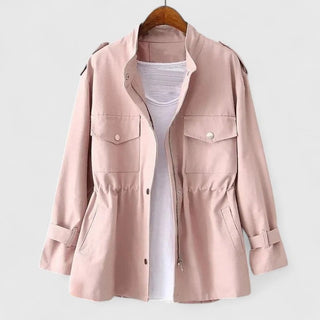Marielle | Chaqueta Utility para Mujer con Cintura Ajustable y Bolsillos