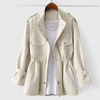 Marielle | Chaqueta Utility para Mujer con Cintura Ajustable y Bolsillos