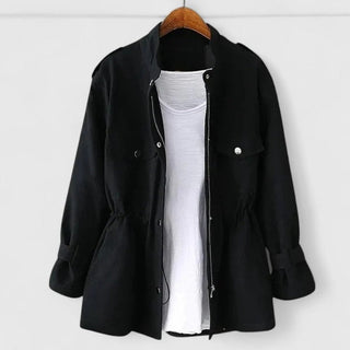 Marielle | Chaqueta Utility para Mujer con Cintura Ajustable y Bolsillos