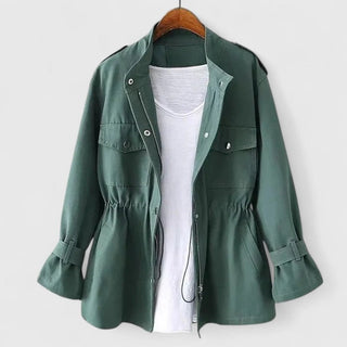 Marielle | Chaqueta Utility para Mujer con Cintura Ajustable y Bolsillos